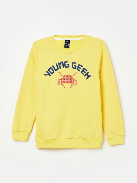 

Fame Forever by Lifestyle Boys Yellow Printed Sweatshirt