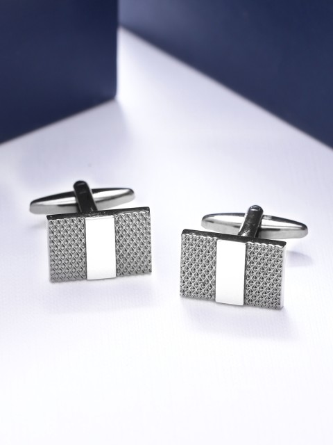 

Tistabene Silver-Plated Geometric Cufflinks