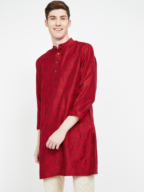 

Melange by Lifestyle Men Red Printed Straight Kurta