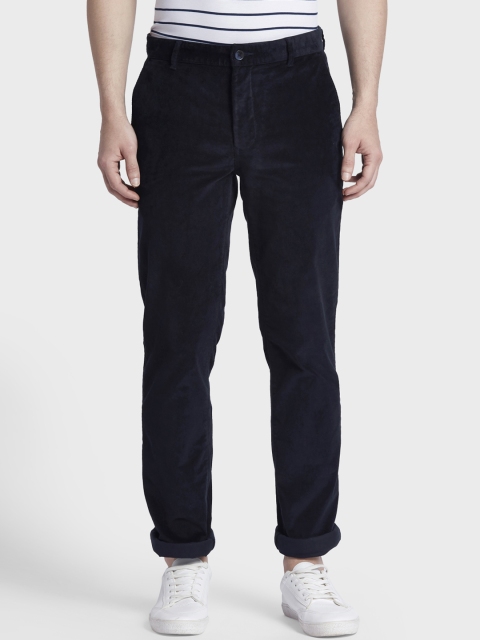 

ColorPlus Men Navy Blue Tapered Fit Solid Chinos
