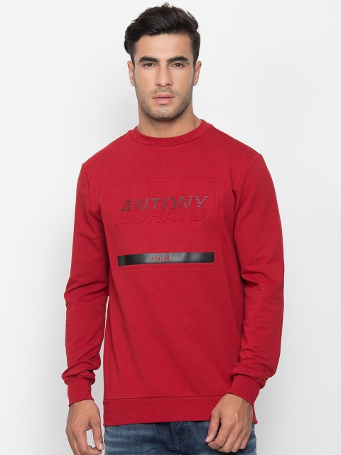 

Antony Morato Men Red & Black Printed Sweatshirt