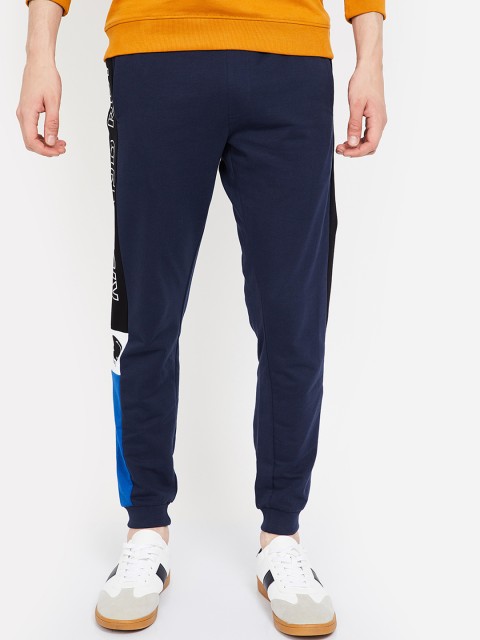

Smiley World Men Navy Blue Solid Joggers