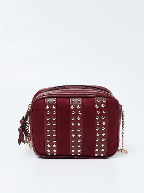 

Ginger by Lifestyle Maroon Embellished Sling Bag