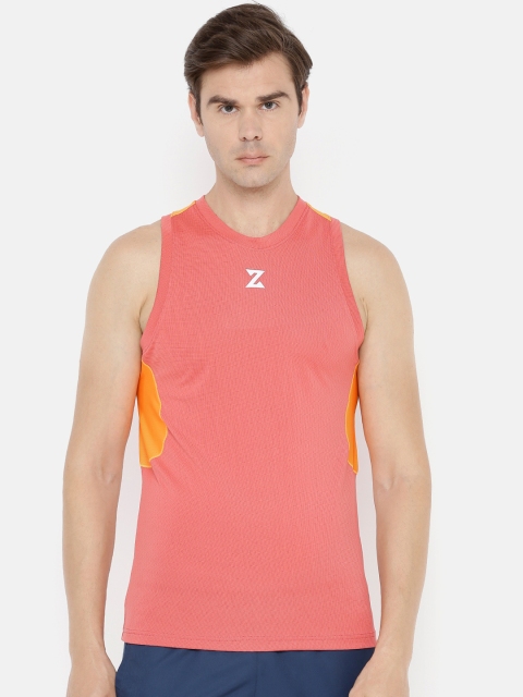 

Azani Men Pink Colourblocked Round Neck T-shirt