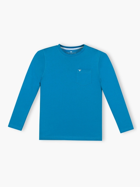 

Fame Forever by Lifestyle Boys Teal Solid Round Neck T-shirt