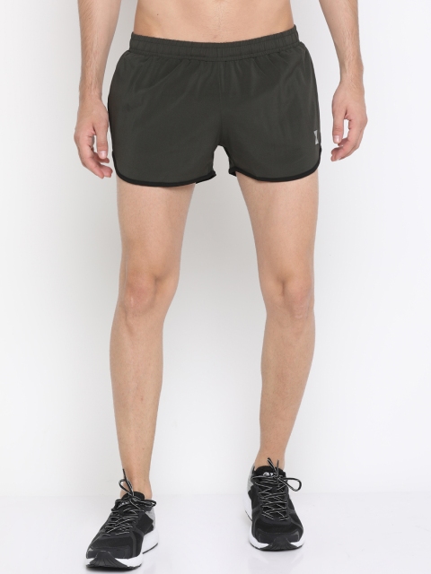 

Azani Men Olive Green Solid Regular Fit Running Shorts