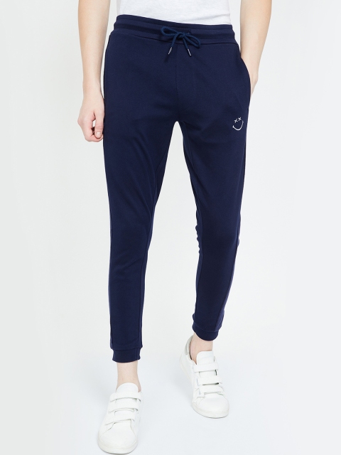 

Smiley World Men Navy Blue Solid Joggers