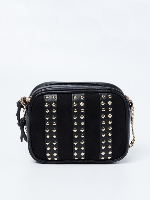 Ginger by Lifestyle Black Embellished Sling Bag