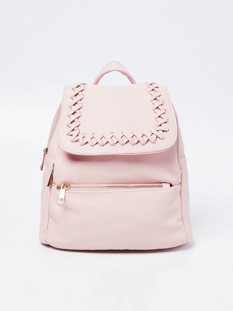 

Ginger by Lifestyle Women Pink Solid Backpack
