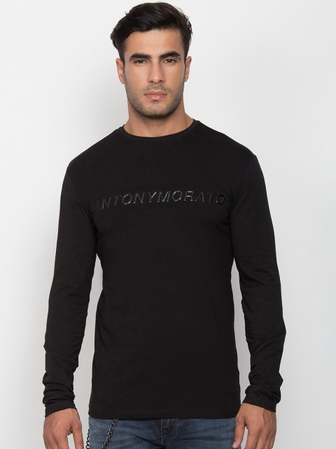 

Antony Morato Men Black Printed Round Neck T-shirt