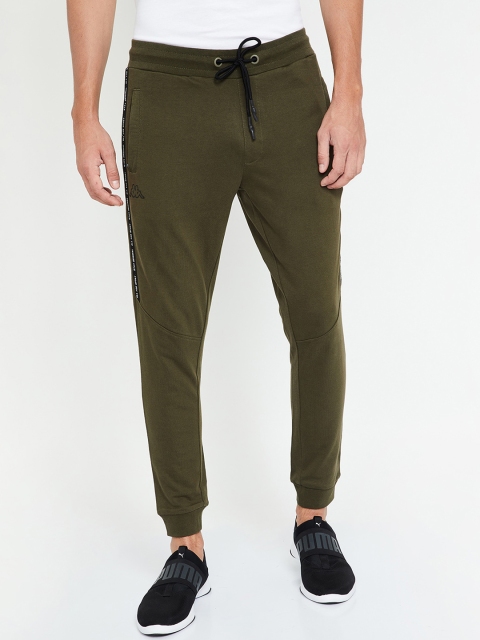 

Kappa Men Olive Solid Trackpants