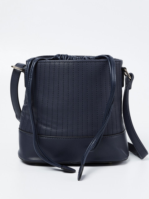 

Ginger by Lifestyle Navy Blue Solid Sling Bag