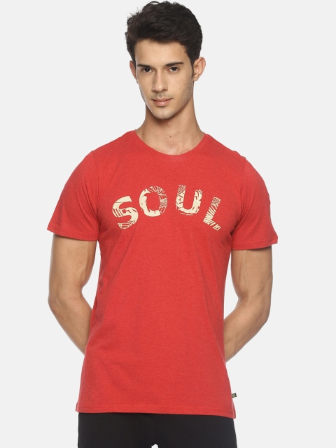

Soul Space Men Red Printed Round Neck T-shirt