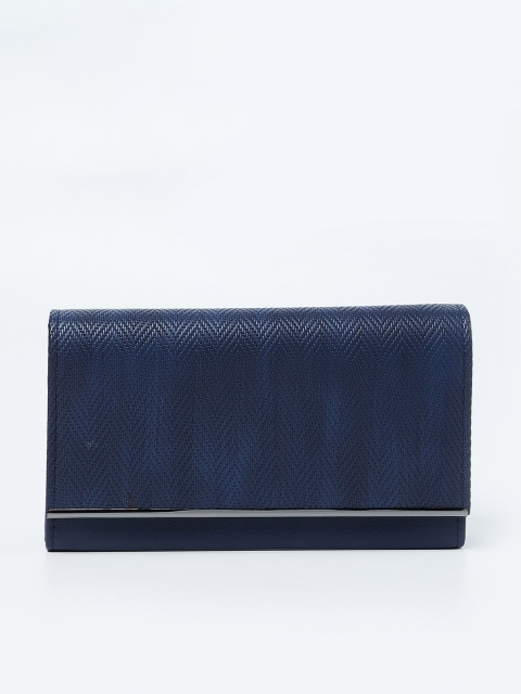 

CODE by Lifestyle Navy Blue Textured Envelope Clutch