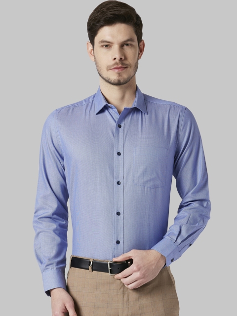 

Park Avenue Men Blue Slim Fit Self Design Formal Shirt