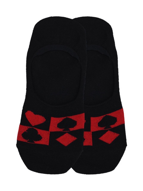 

Balenzia Men Black & Red Patterned Special Edition Poker Shoe Liners