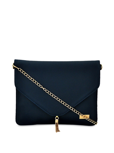 

yelloe Navy Blue Solid Sling Bag
