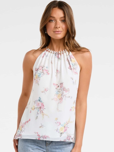 

Forever New Women White Printed Top