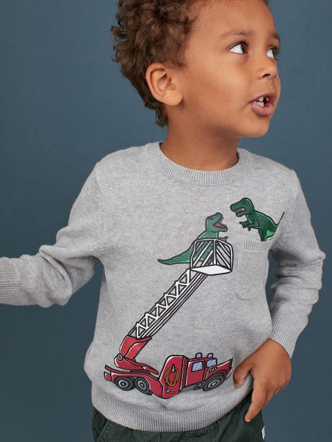 

Fine-knit jumper, Grey