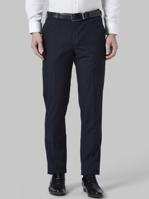 

Park Avenue Men Navy Blue Regular Fit Solid Formal Trousers