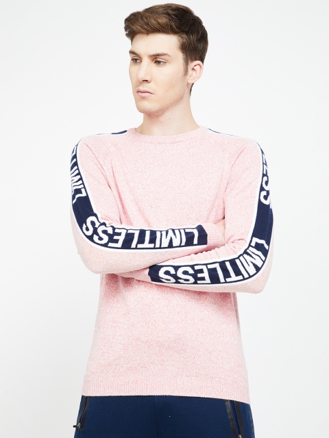 

Kappa Men Pink & Navy Blue Printed Sweater