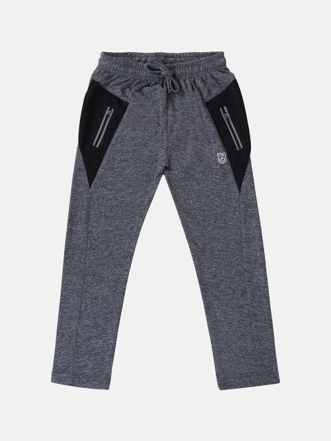 

Lil Tomatoes Boys Grey Self Design Track Pants