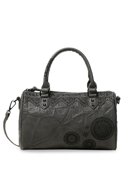

Desigual Women Black Self Design Handheld Bag