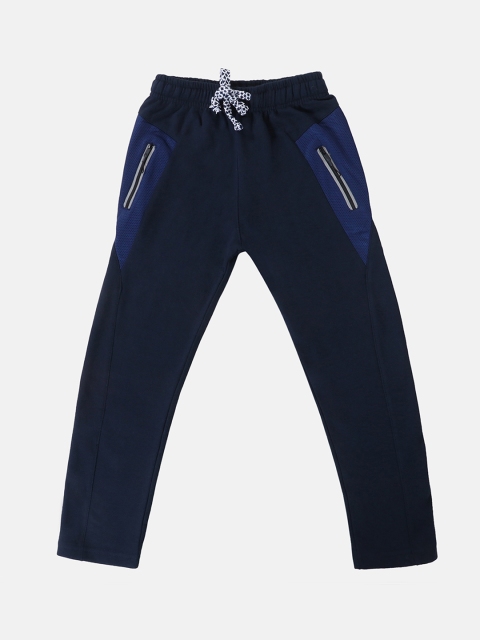 

Lil Tomatoes Boys Navy Blue Solid Track Pants