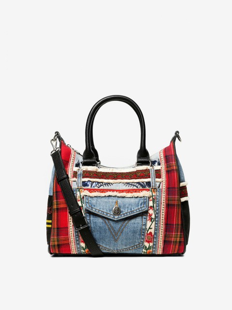 

Desigual Red & Black Checked Shoulder Bag