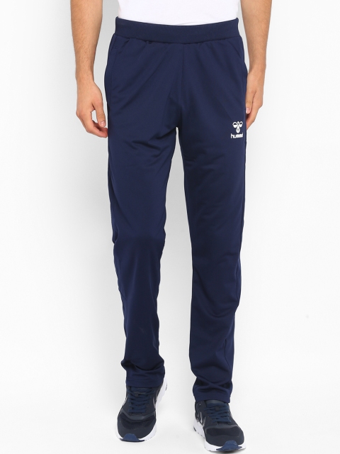 

Hummel Men Navy Blue Solid Pure Polyester Conax Track Pants