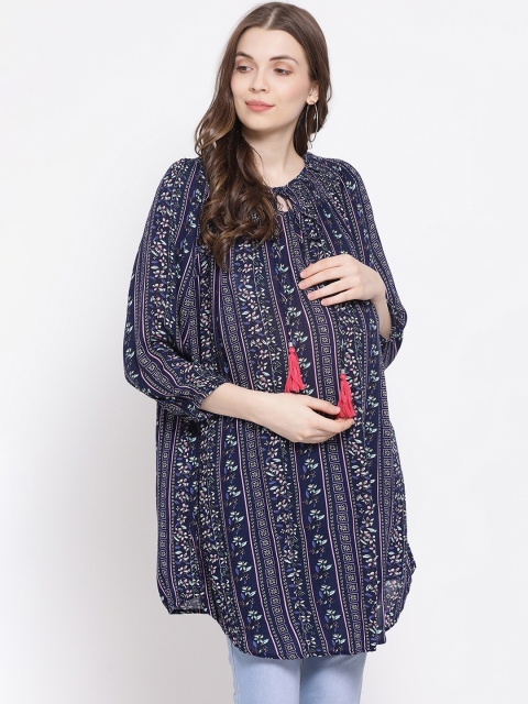 

Donna Praire Blue Maternity Tunic, Navy blue
