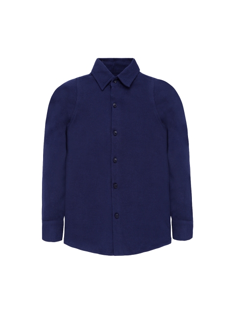 

Nick&Jess Boys Navy Blue Regular Fit Solid Casual Shirt