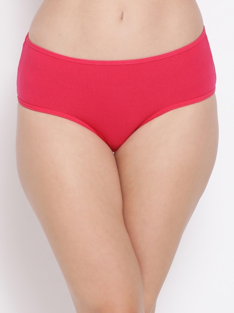 

Clovia Women Pink Printed Mid-Rise Hipster Brief PN3374P143XL