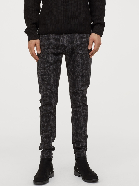 

H&M Men Black Skinny Twill Trousers