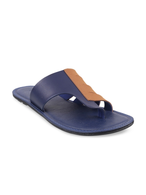 

Mochi Men Blue & Brown Leather Comfort Sandals