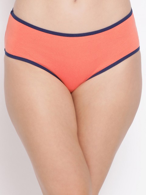 

Clovia Women Orange Printed Mid-Rise Hipster Brief PN3363P163XL