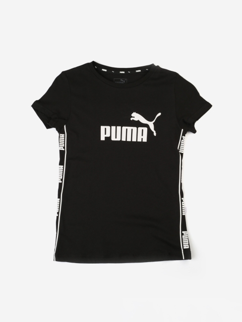 

Puma Girls Black Printed Amplified Tee G Round Neck T-shirt