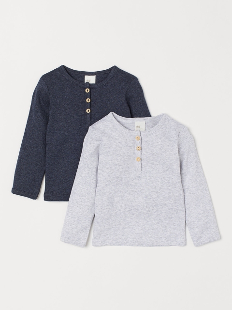

H&M Kids Blue & Grey 2-pack Henley Sweatshirts