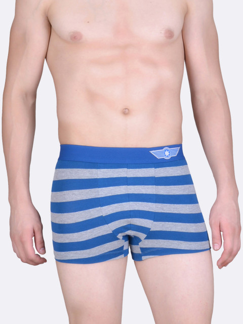 

Force NXT Men Grey Melange & Blue Striped Asoorted Trunk MNFL-61-PO1-GM