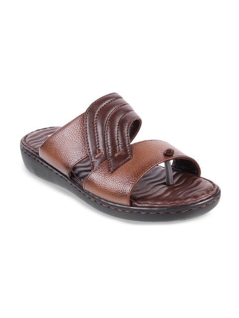 

Mochi Men Tan Brown Leather Comfort Sandals