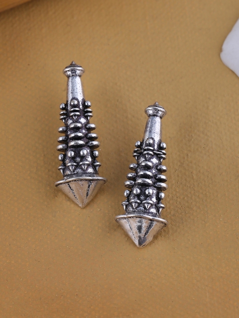 

Voylla Silver-Toned Quirky Studs