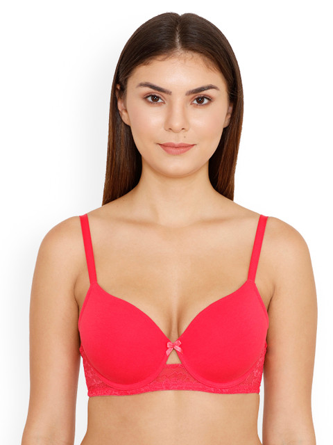 

Zivame Red Solid Underwired Lightly Padded T-shirt Bra ZI1661FASH00RED