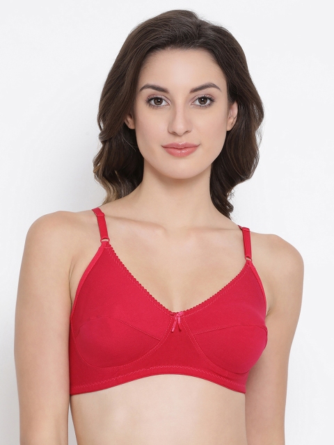 

Clovia Pink Solid Non-Wired Non Padded Everyday Bra BR0227A1432B