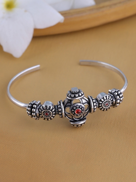 

Voylla Silver-Plated Temple of Love Tribal Inspired Bracelet