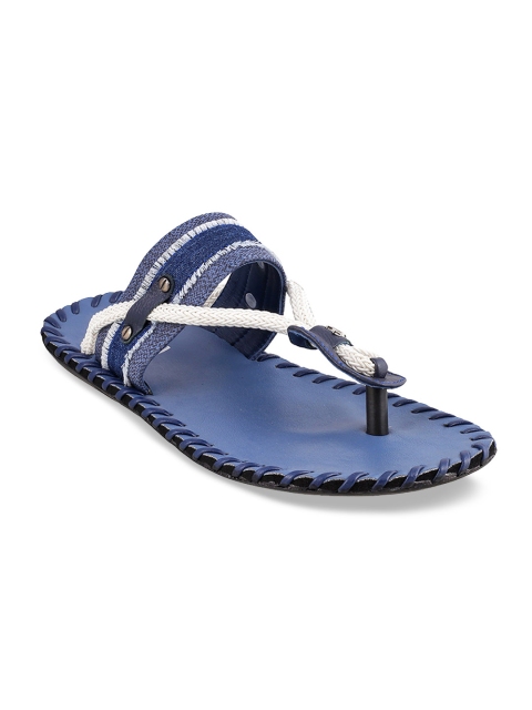 

Mochi Men Blue Leather Sandals