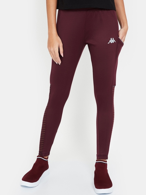 

Kappa Women Burgundy Solid Tights