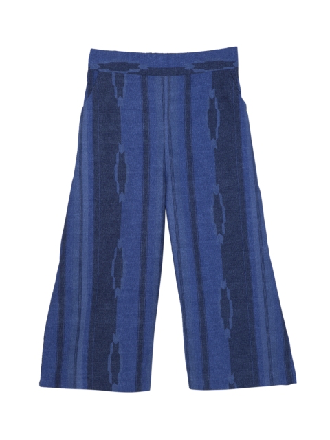 

Cub McPaws Girls Navy Blue Printed Flared Palazzos