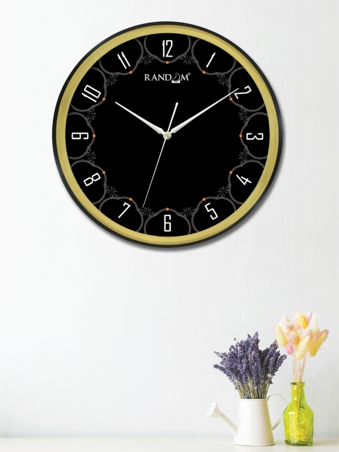 

RANDOM Black & Grey Round Solid 30 cm Analogue Wall Clock