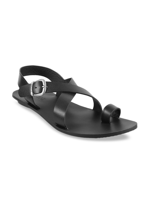 

Mochi Men Black Leather Sandals