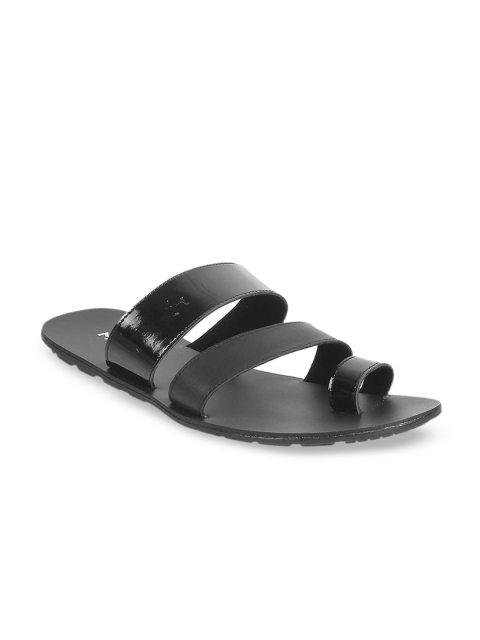 

Mochi Men Black Leather Comfort Sandals